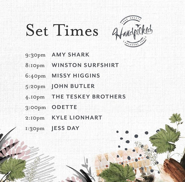 handpicked set times announced